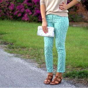 JCrew Floral Toothpick Ankle Pant